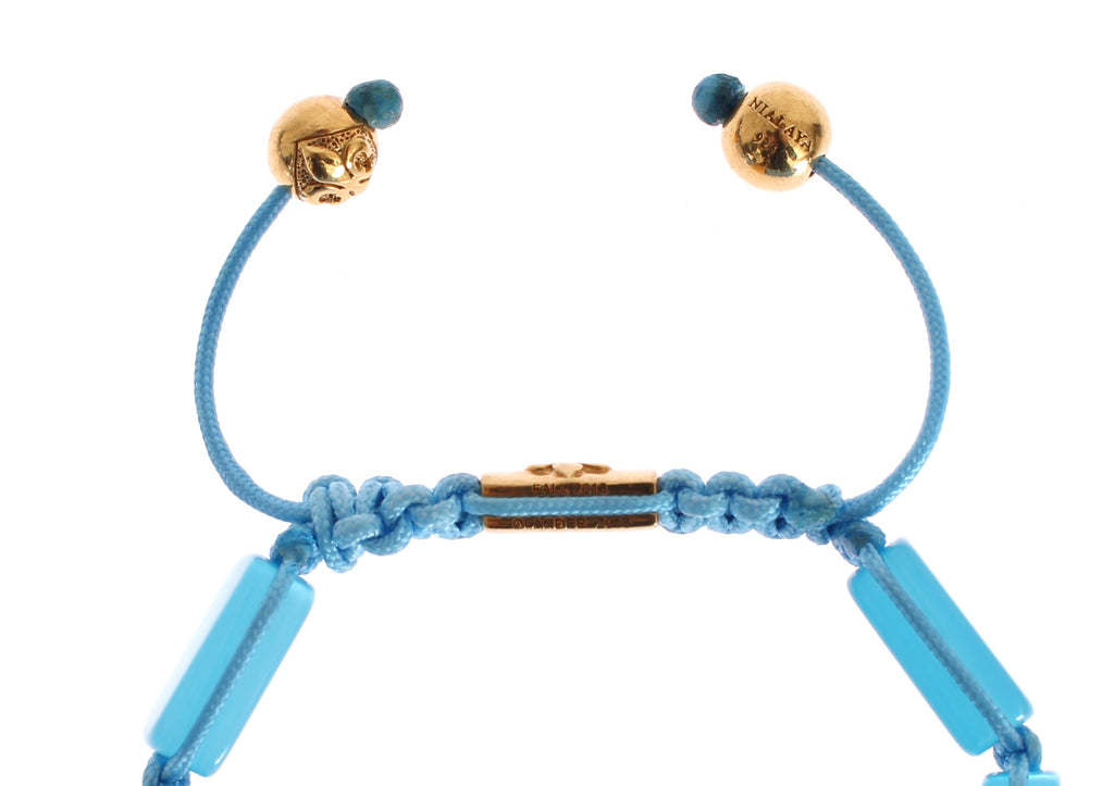 Nialaya Elegant Blue Opal & Diamond-Studded Bracelet Nialaya