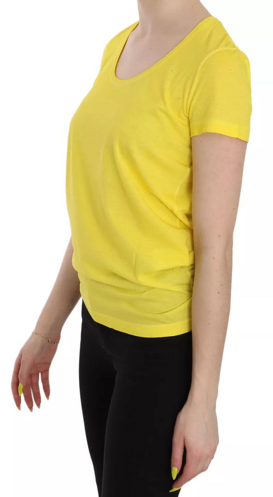 Dsquared² Yellow Round Neck Short Sleeve Shirt Top Blouse Dsquared²