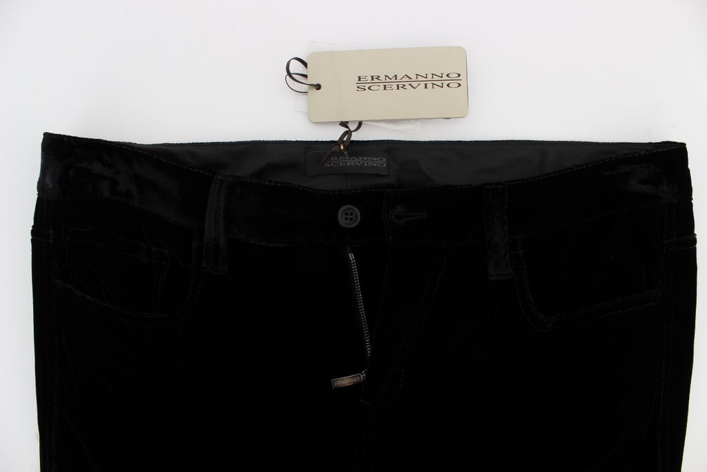 Ermanno Scervino Elegant Black Slim Fit Trousers Ermanno Scervino