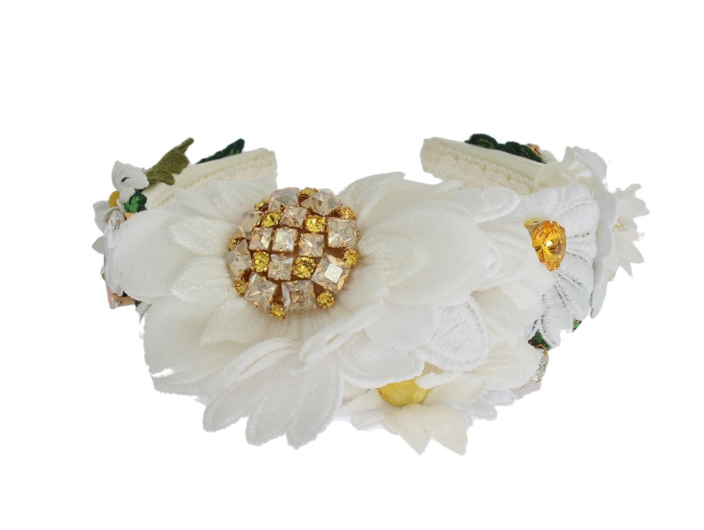 Dolce & Gabbana Sunflower Crystal Luxury Headband Dolce & Gabbana