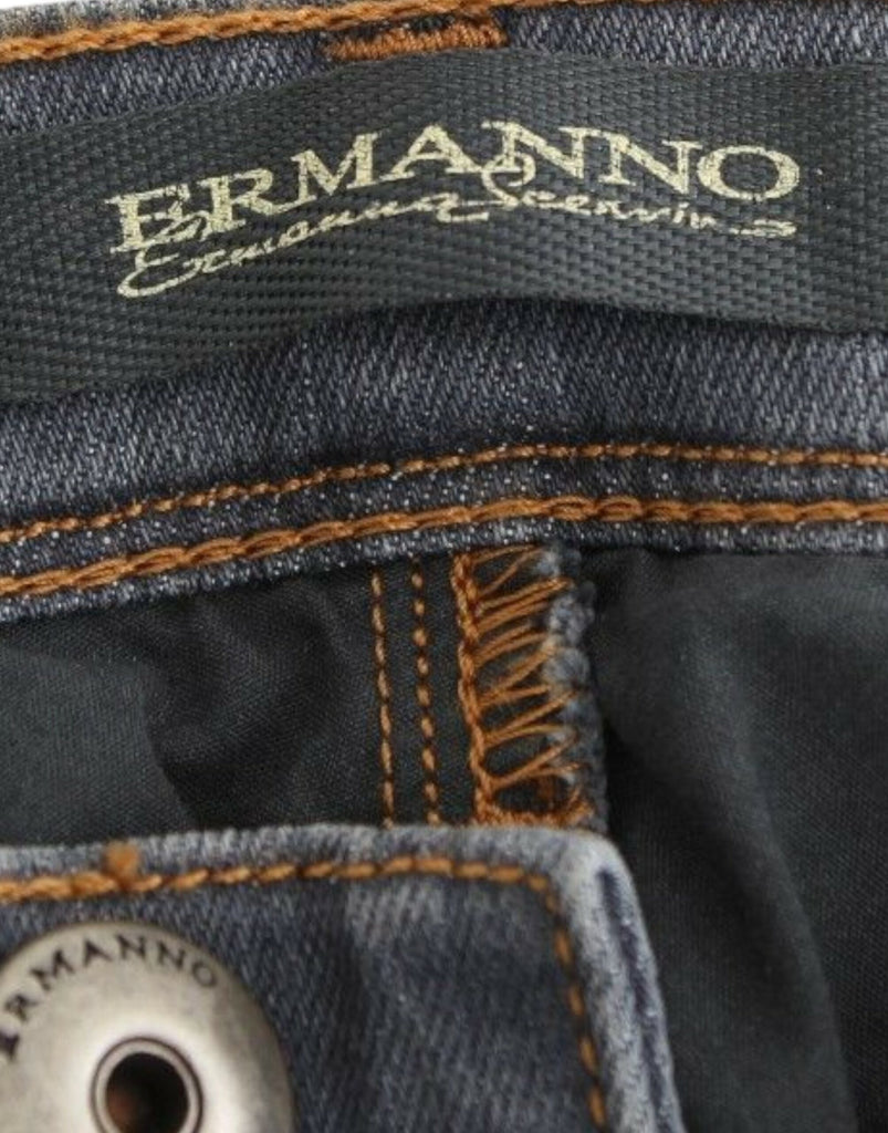 Ermanno Scervino Chic Gray Slim-Fit Skinny Jeans Ermanno Scervino