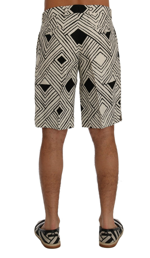 Dolce & Gabbana Chic Striped Casual Shorts - Hemp & Linen Blend Dolce & Gabbana