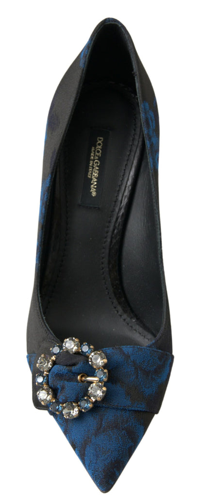 Dolce & Gabbana Elegant Blue Crystal Embellished Pumps Dolce & Gabbana