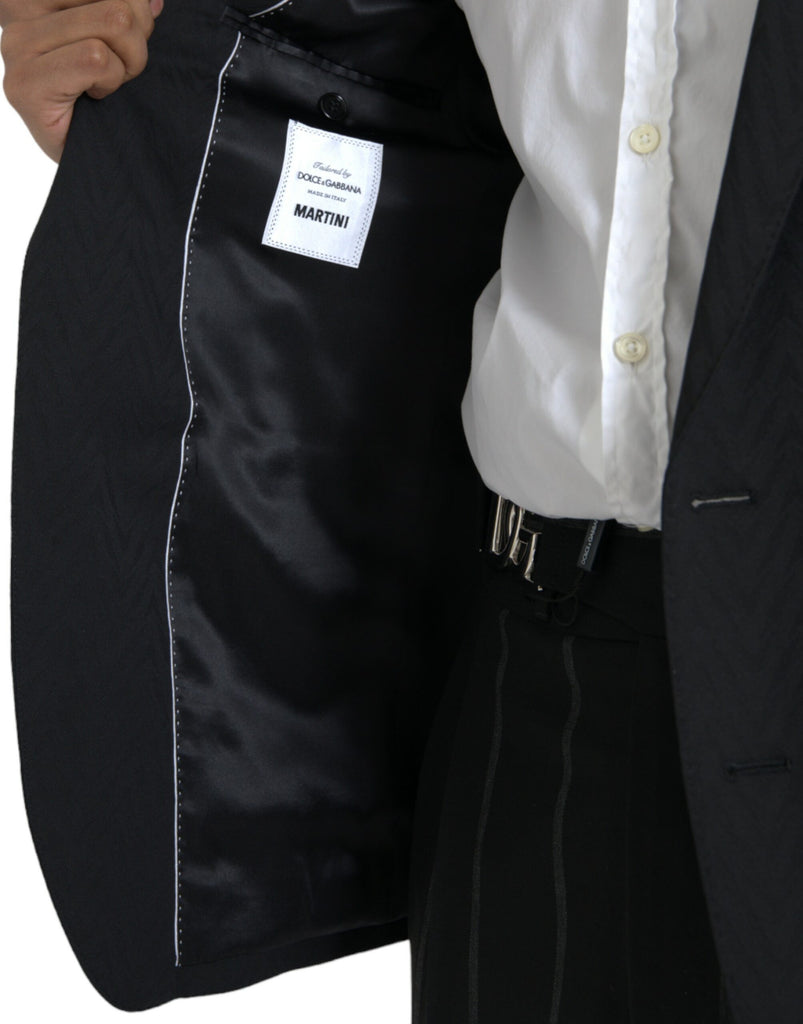 Dolce & Gabbana Black MARTINI Slim Fit Jacket Coat Blazer Dolce & Gabbana