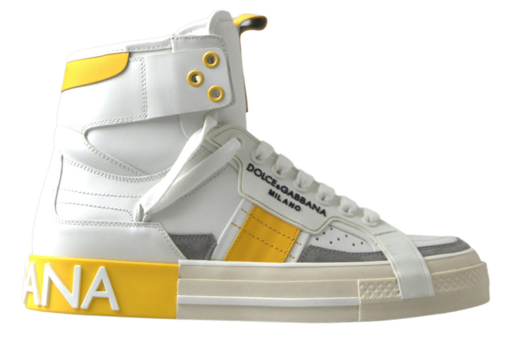 Dolce & Gabbana High-Top Perforated Leather Sneakers Dolce & Gabbana