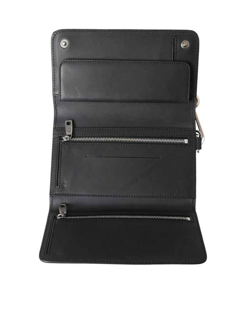 Dolce & Gabbana Elegant Black Leather Shoulder Bag Dolce & Gabbana