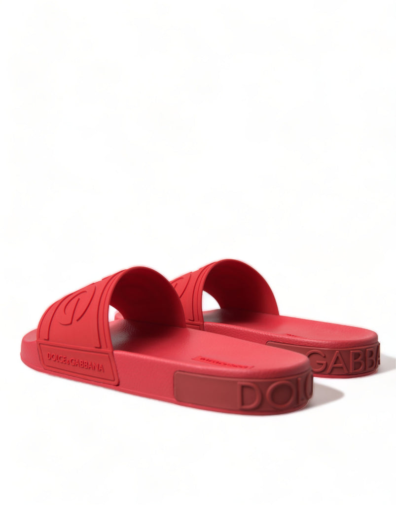 Dolce & Gabbana Radiant Red Men's Slide Sandals Dolce & Gabbana