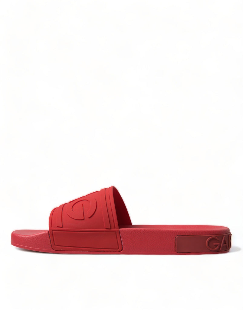 Dolce & Gabbana Radiant Red Men's Slide Sandals Dolce & Gabbana