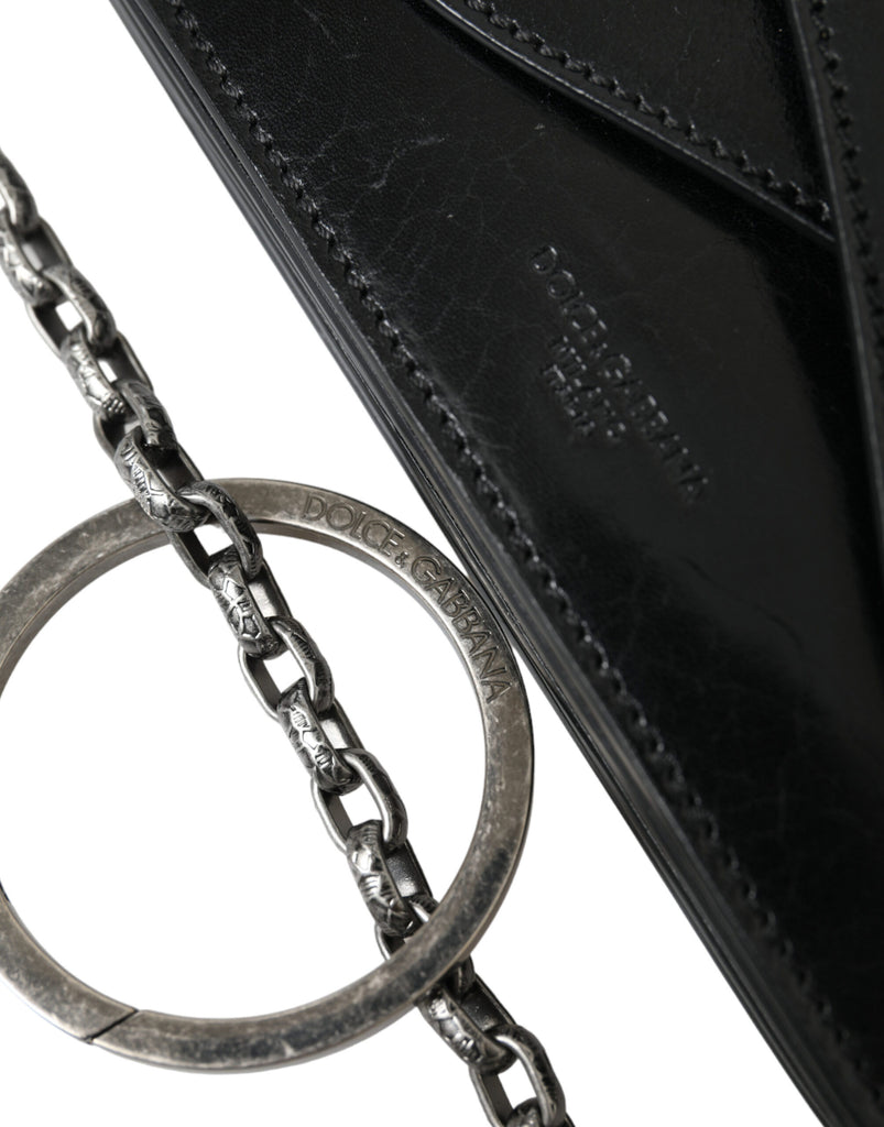 Dolce & Gabbana Sleek Black Leather Shoulder Bag Dolce & Gabbana