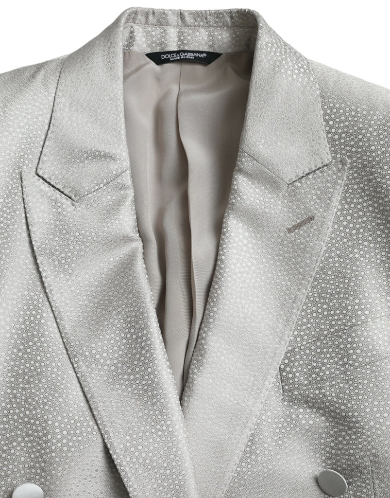 Dolce & Gabbana Off White MARTINI Double Breasted Coat Blazer Dolce & Gabbana