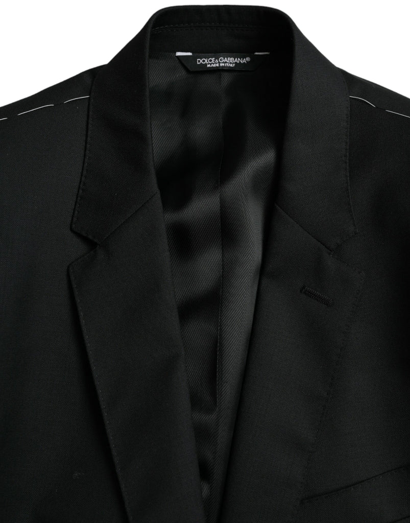 Dolce & Gabbana Black Wool MARTINI Single Breasted Blazer Dolce & Gabbana