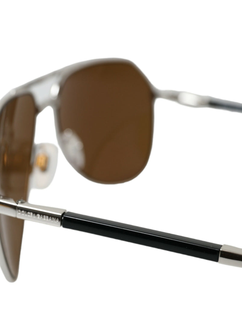 Dolce & Gabbana Sleek Silver Metal Sunglasses for Men Dolce & Gabbana