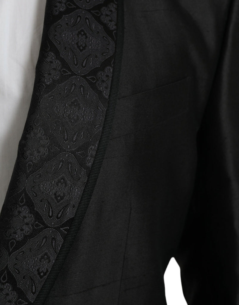 Dolce & Gabbana Black MARTINI Single Breasted Coat Blazer Dolce & Gabbana