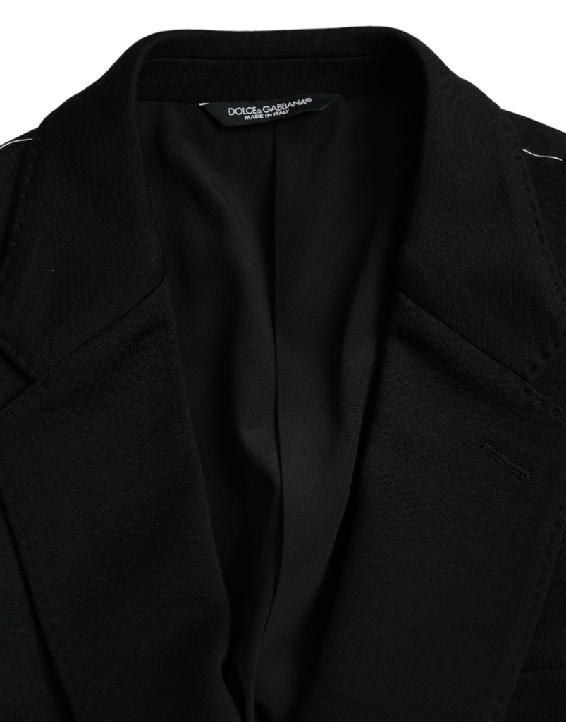 Dolce & Gabbana Black Wool 2 Piece Single Breasted Suit Dolce & Gabbana