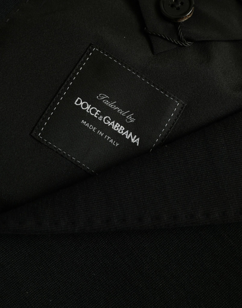 Dolce & Gabbana Black Wool 2 Piece Single Breasted Suit Dolce & Gabbana