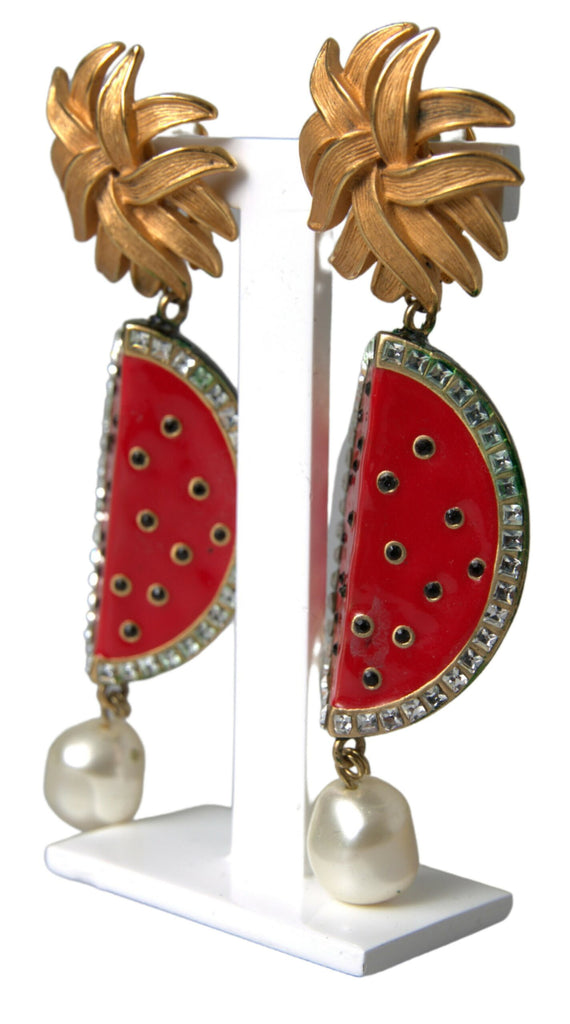 Dolce & Gabbana Radiant Red Watermelon Clip-On Earrings Dolce & Gabbana
