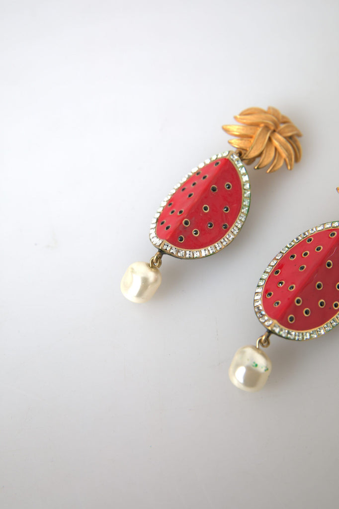 Dolce & Gabbana Radiant Red Watermelon Clip-On Earrings Dolce & Gabbana