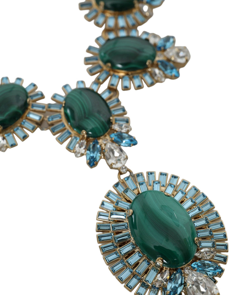 Dolce & Gabbana Gold ToneBrass PIETRE OVALI Crystal Embellished Necklace Dolce & Gabbana