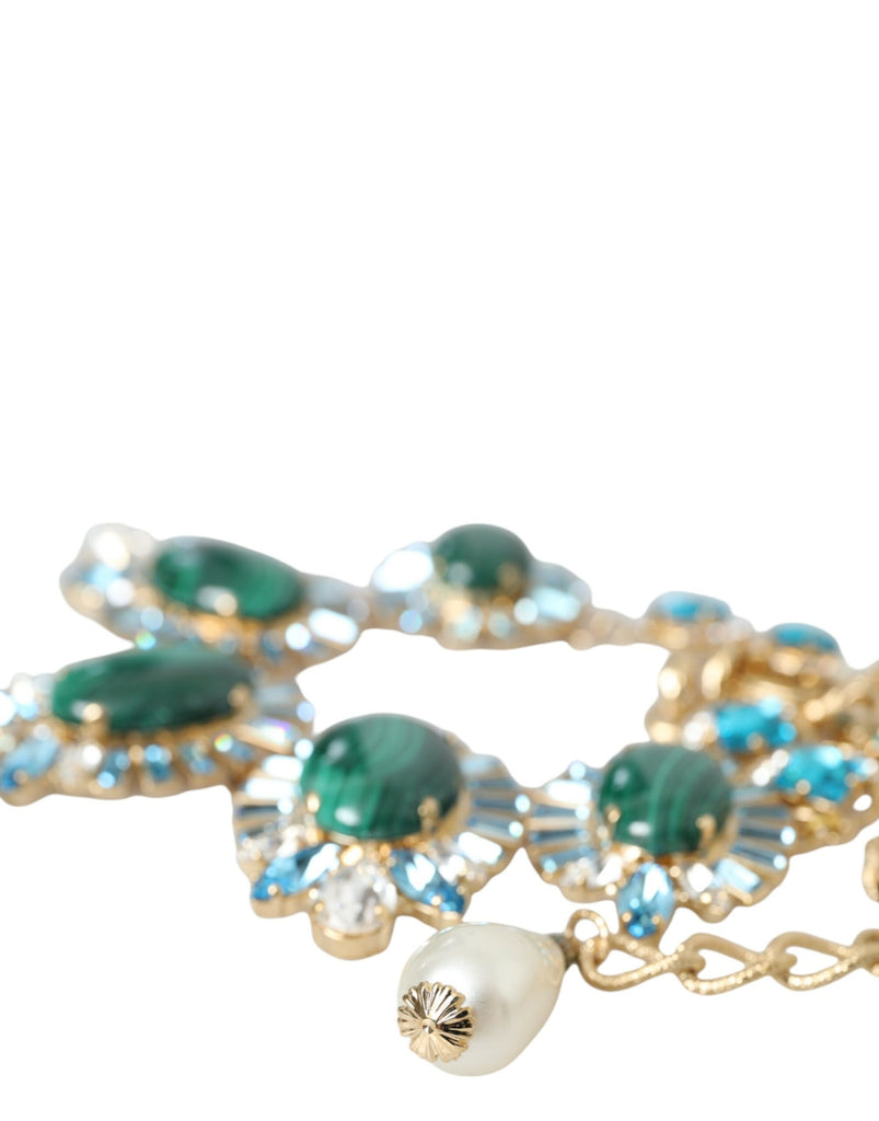Dolce & Gabbana Gold ToneBrass PIETRE OVALI Crystal Embellished Necklace Dolce & Gabbana