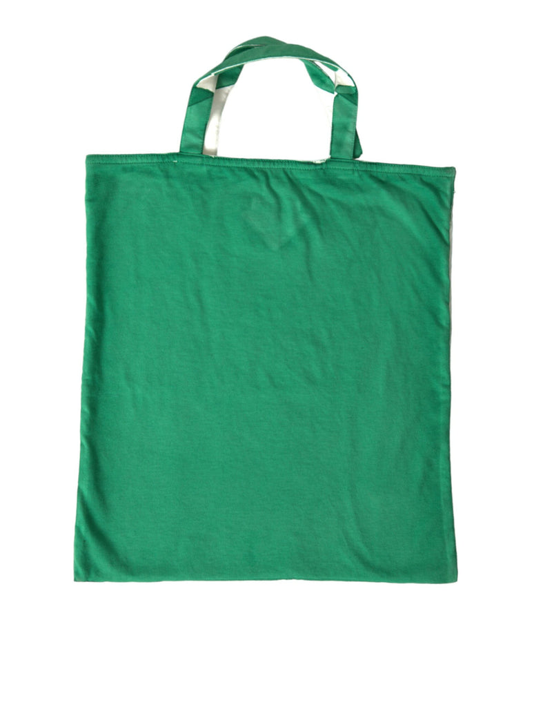 Prada Elegant Green Fabric Tote Bag Prada