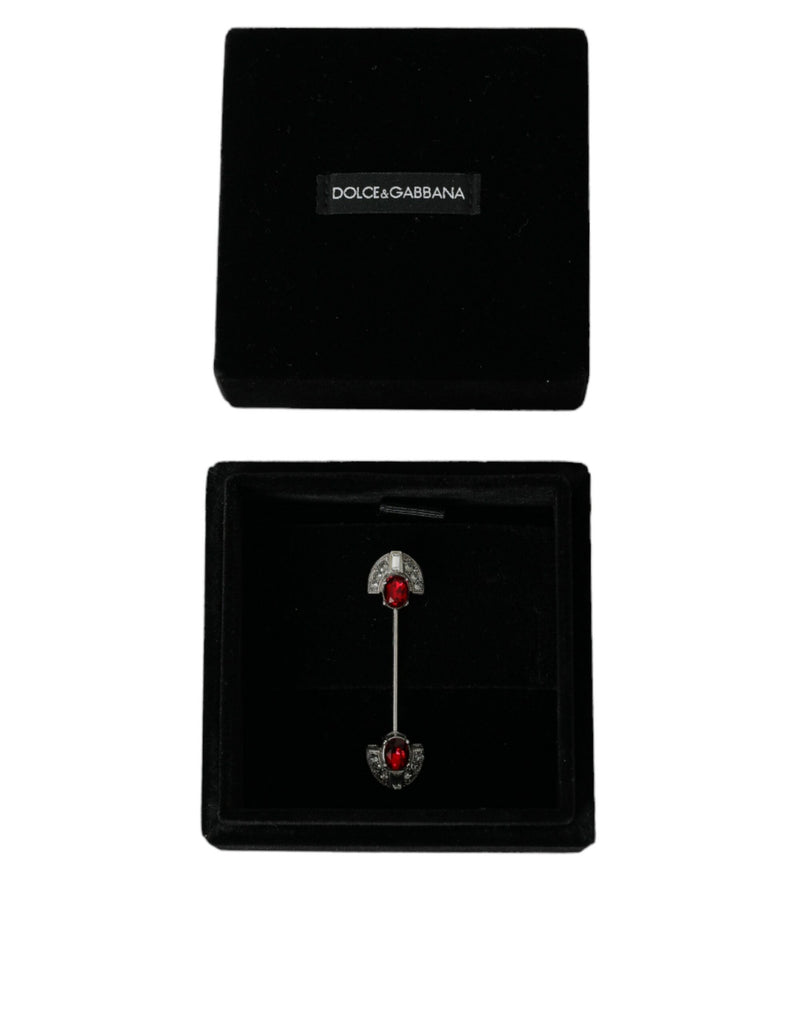 Dolce & Gabbana 925 Sterling Silver Crystals Pin Collar Brooch Dolce & Gabbana