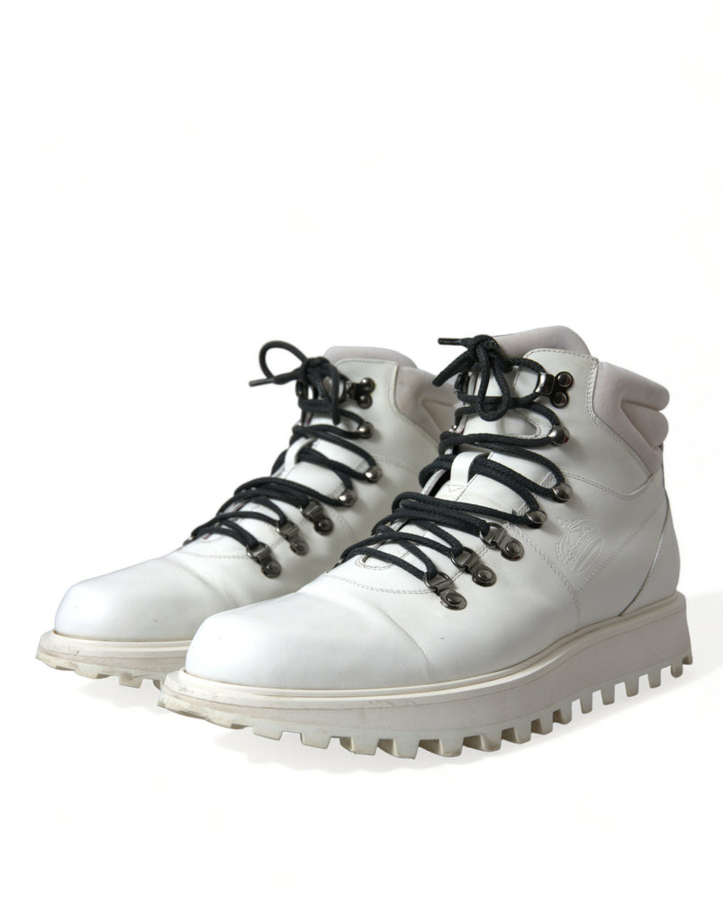 Dolce & Gabbana Pristine White Italian Ankle Boots Dolce & Gabbana