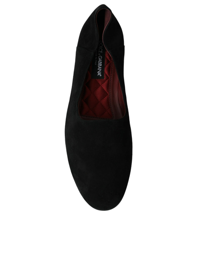 Dolce & Gabbana Black Suede Loafers Formal Dress Slip On Shoes Dolce & Gabbana