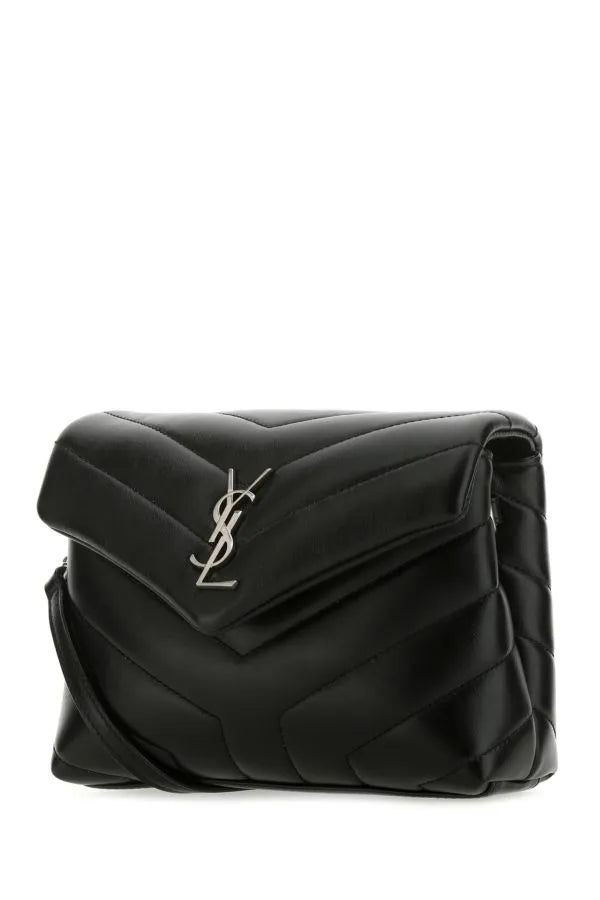Saint Laurent Black Leather Toy Loulou Crossbody Bag Saint Laurent