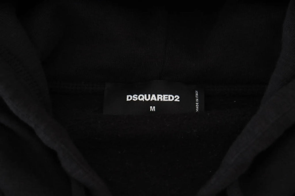 Dsquared² Black Embellished Full Zip Hooded Sweater Dsquared²