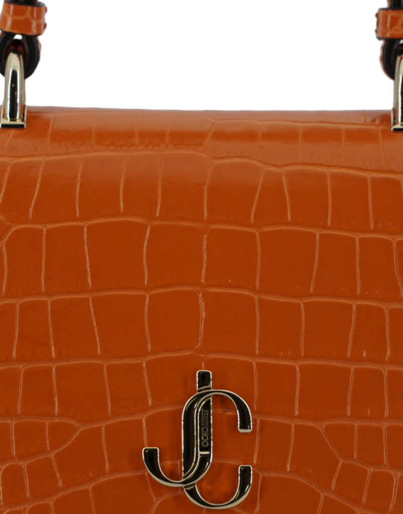 Jimmy Choo Orange Leather Top Handle and Shoulder Bag Jimmy Choo