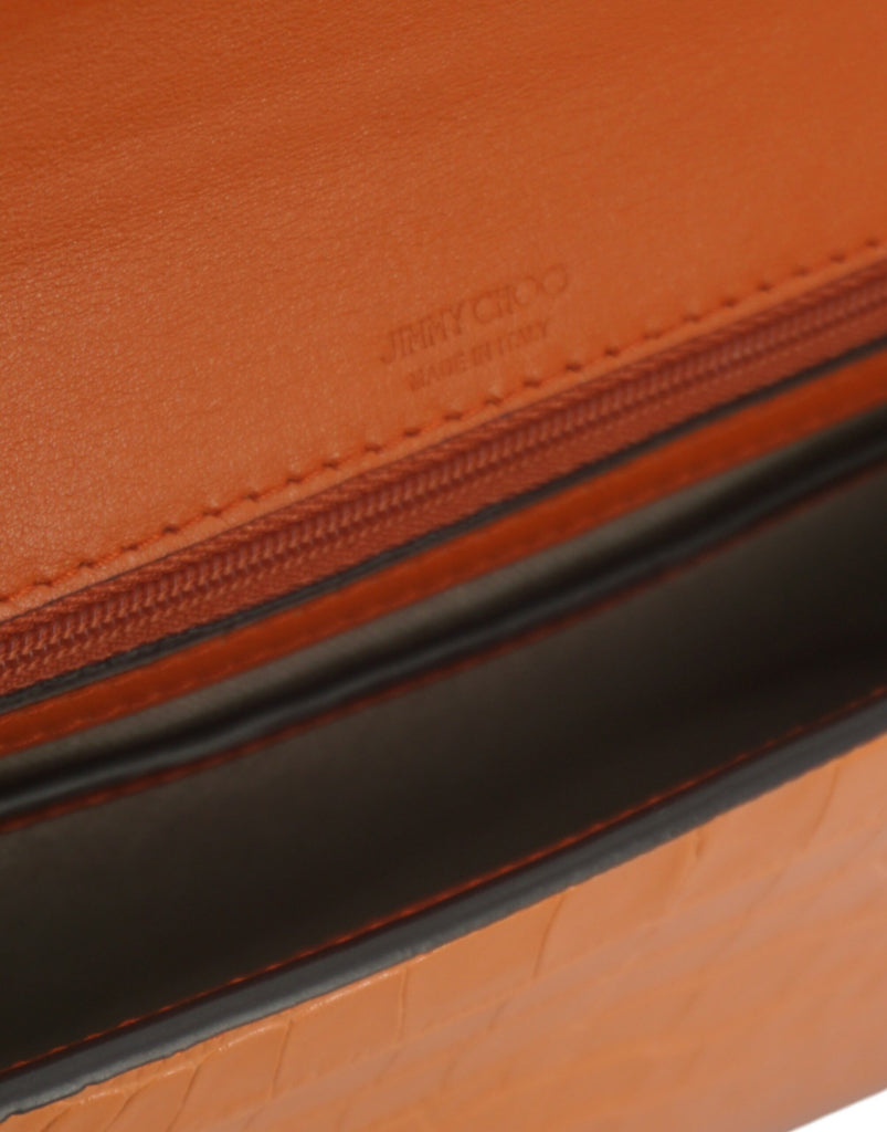 Jimmy Choo Amber Orange Leather Shoulder Bag Jimmy Choo