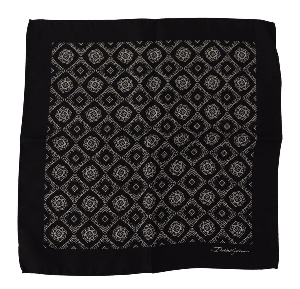 Dolce & Gabbana Elegant Geometric Silk Square Scarf Dolce & Gabbana