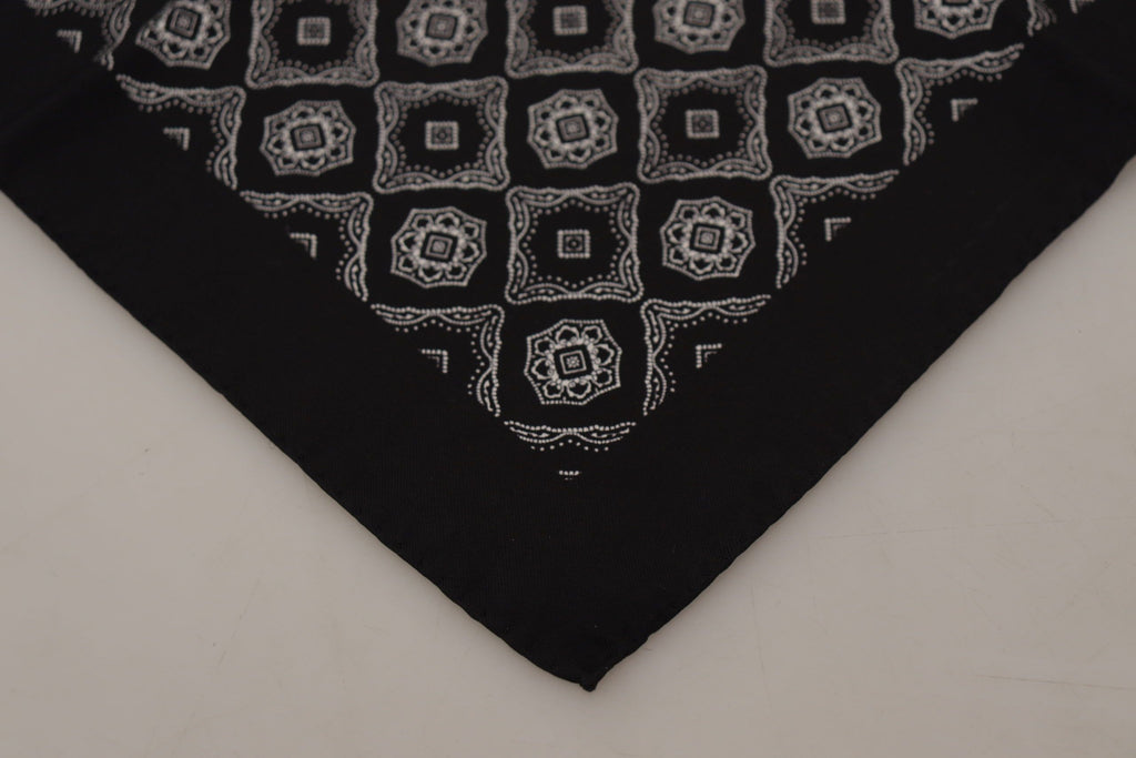 Dolce & Gabbana Elegant Geometric Silk Square Scarf Dolce & Gabbana