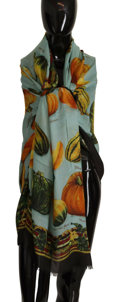 Dolce & Gabbana Vegetable Print Silk Blend Scarf Dolce & Gabbana