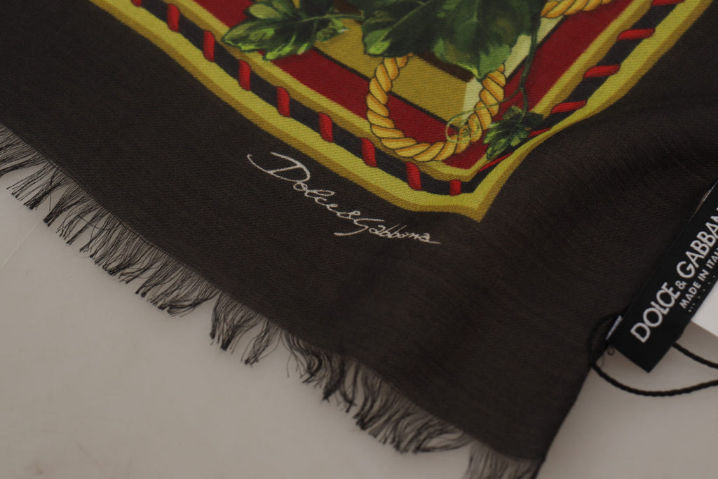 Dolce & Gabbana Vegetable Print Silk Blend Scarf Dolce & Gabbana