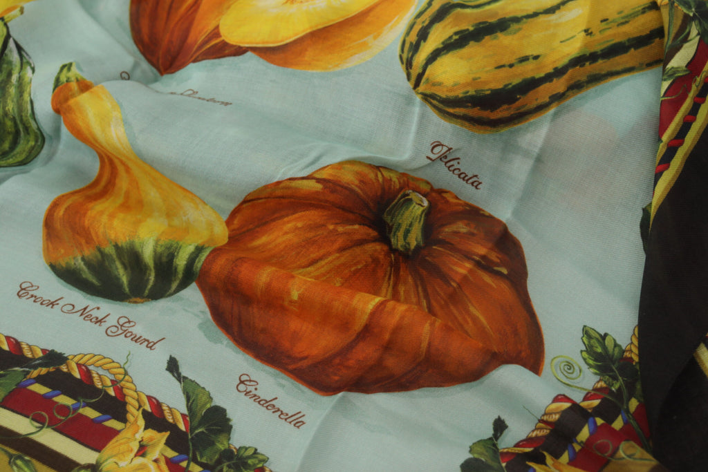 Dolce & Gabbana Vegetable Print Silk Blend Scarf Dolce & Gabbana