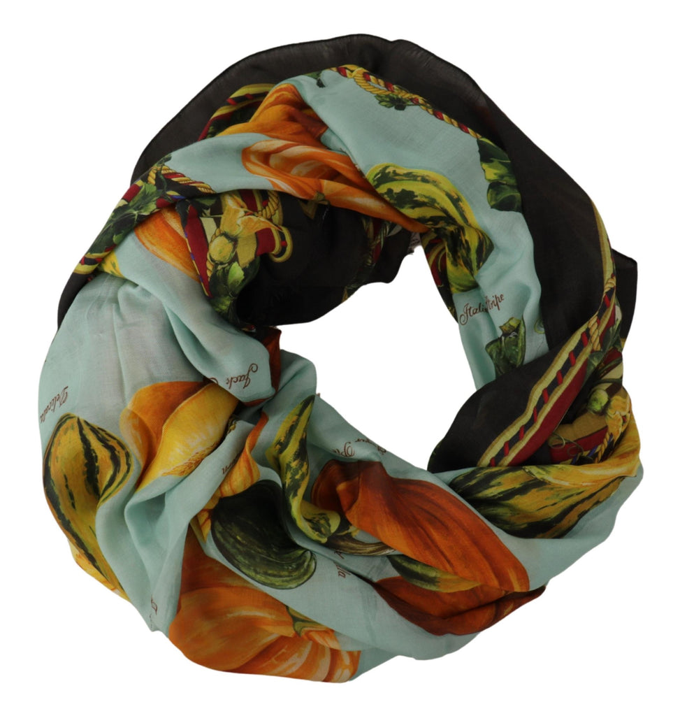 Dolce & Gabbana Vegetable Print Silk Blend Scarf Dolce & Gabbana