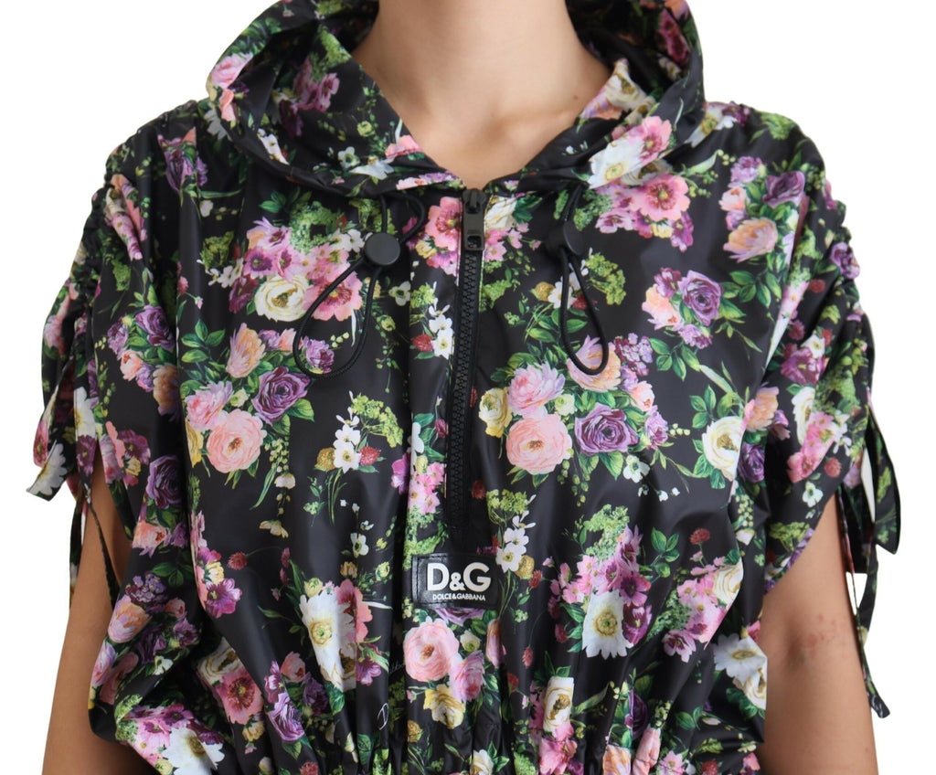 Dolce & Gabbana Elegant Floral Mini Dress with Logo Detail Dolce & Gabbana