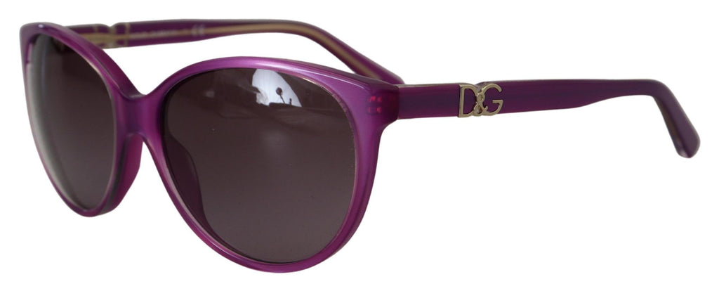 Dolce & Gabbana Chic Purple Acetate Round Sunglasses Dolce & Gabbana