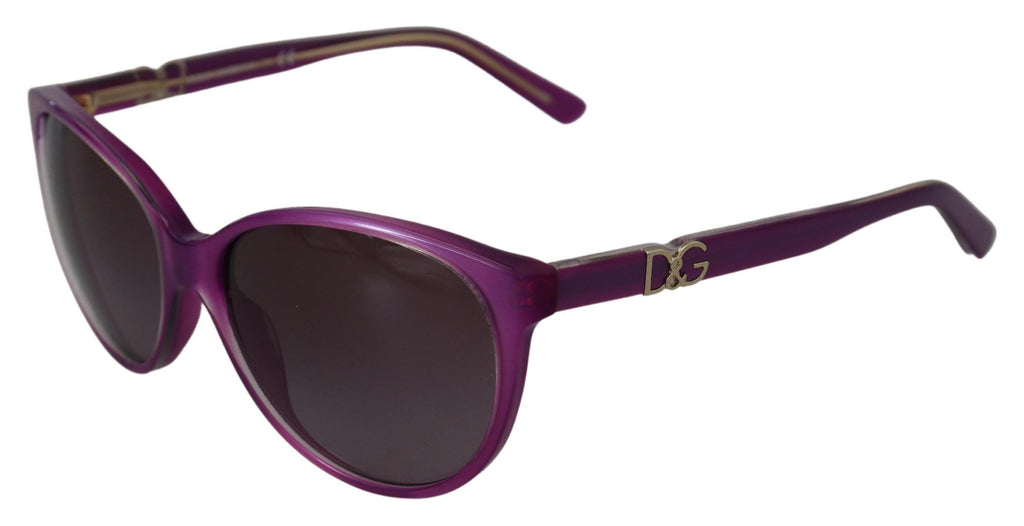 Dolce & Gabbana Chic Purple Acetate Round Sunglasses Dolce & Gabbana