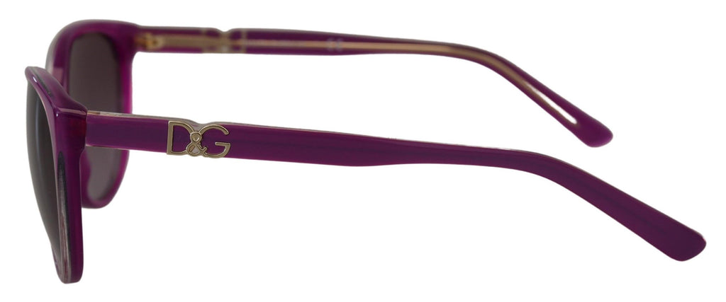 Dolce & Gabbana Chic Purple Acetate Round Sunglasses Dolce & Gabbana