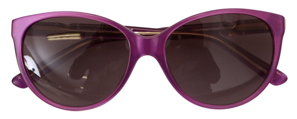 Dolce & Gabbana Chic Purple Acetate Round Sunglasses Dolce & Gabbana