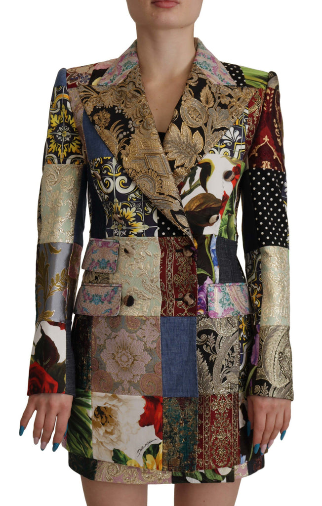Dolce & Gabbana Elegant Multicolor Patchwork Blazer Jacket Dolce & Gabbana