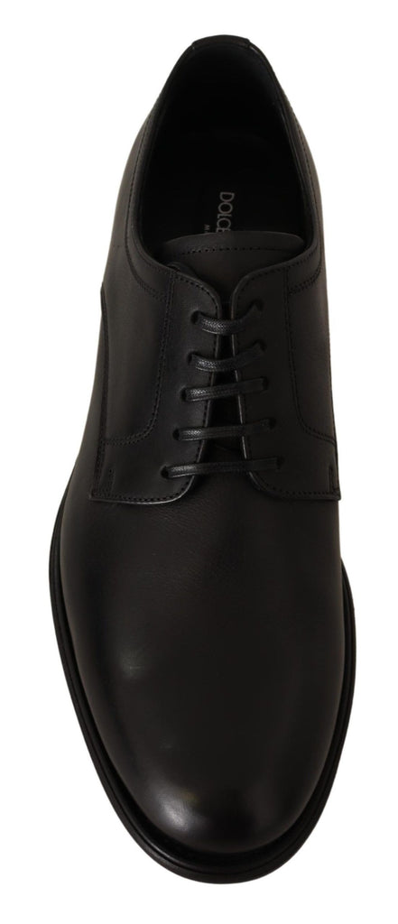 Dolce & Gabbana Elegant Black Derby Formal Shoes - Luxe & Glitz