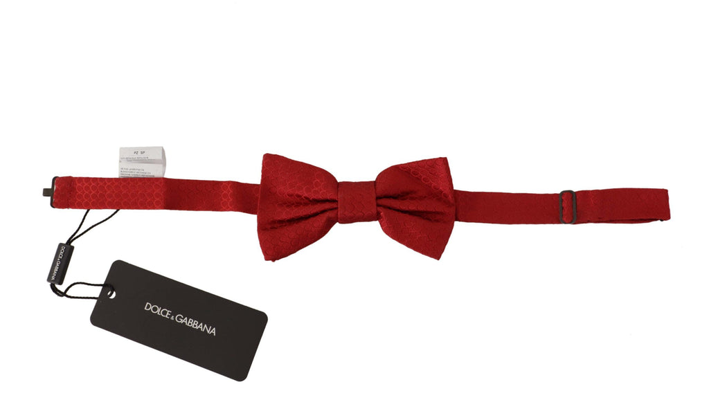 Dolce & Gabbana Elegant Red Silk Tied Bow Tie Dolce & Gabbana