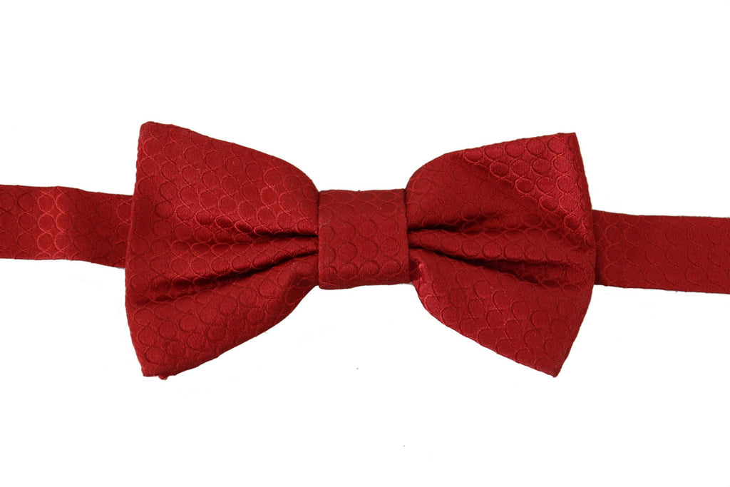 Dolce & Gabbana Elegant Red Silk Tied Bow Tie Dolce & Gabbana