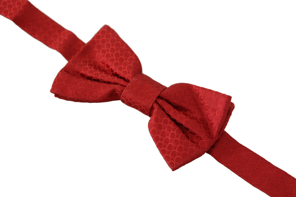 Dolce & Gabbana Elegant Red Silk Tied Bow Tie Dolce & Gabbana