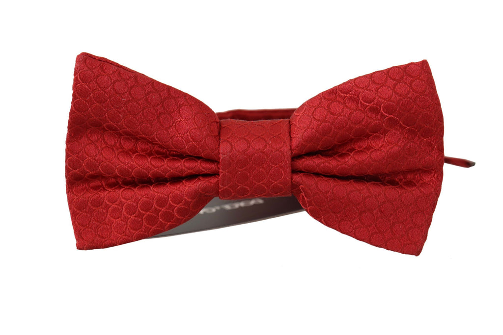 Dolce & Gabbana Elegant Red Silk Tied Bow Tie Dolce & Gabbana