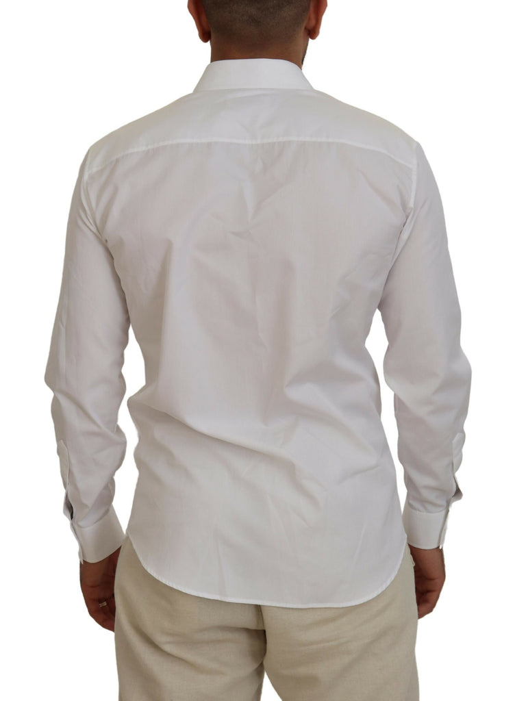 Dsquared² White Cotton Collared Long Sleeves Formal Shirt Dsquared²
