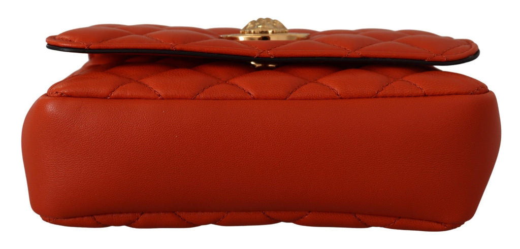 Versace Elegant Red Nappa Leather Crossbody Bag Versace